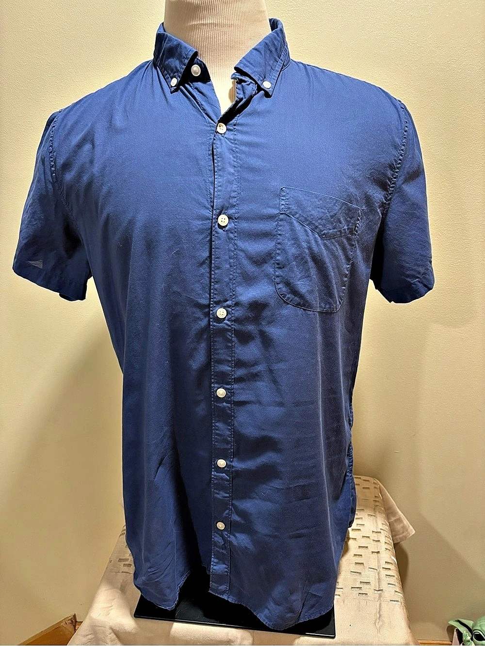 Bonobos Slim Fit Men's Cotton Button Down Shirt Blue XL Like New